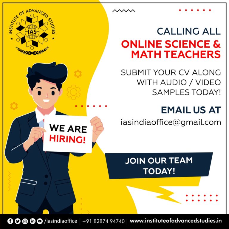 Opening for math, science teachers in Okhla